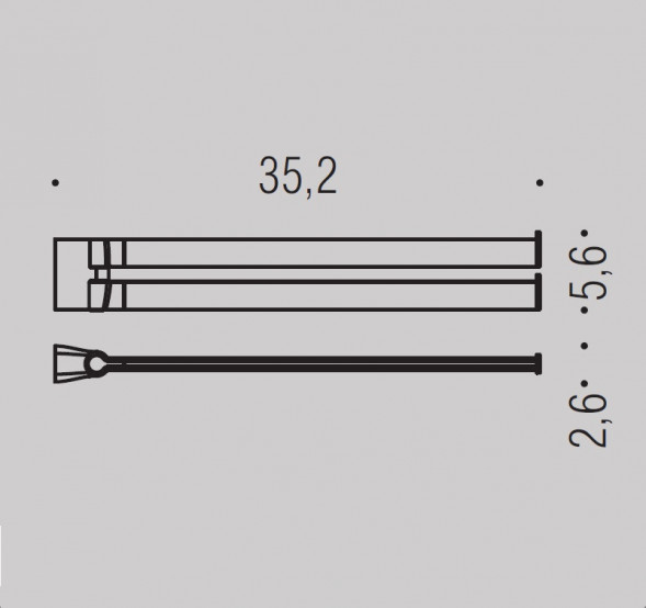 Полотенцедержатель COLOMBO DESIGN TRENTA B3012 двойной
