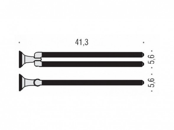 Полотенцедержатель COLOMBO DESIGN HERMITAGE B3312.OA двойной