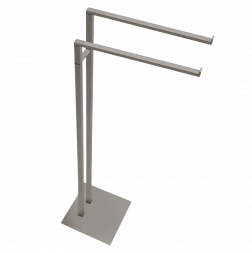 Стойка COLOMBO DESIGN MINI Q B5038.HPS1 с полотенцедержателем двойным цвет нержавеющая сталь