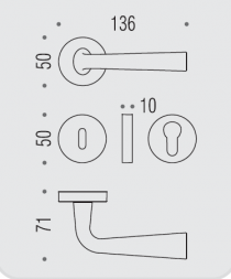 Дверная ручка Colombo TENDER MG11RSB.CM хром матовый