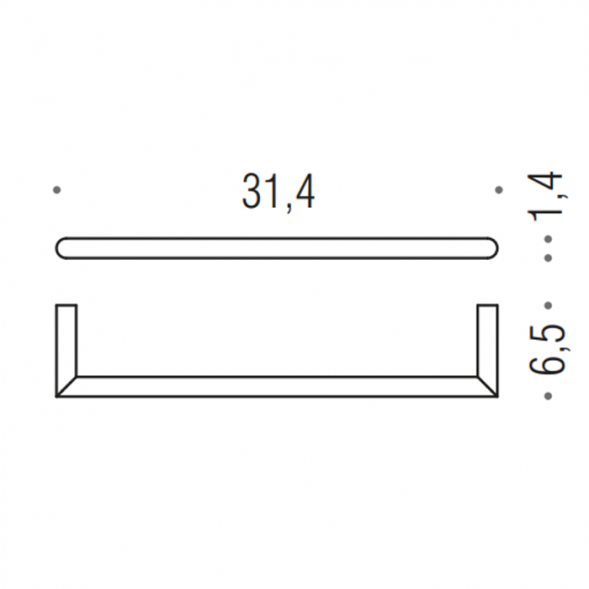 Полотенцедержатель COLOMBO DESIGN MINI B4009 широкий цвет хром