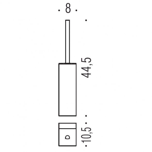 Ершик COLOMBO DESIGN LULU B6206.GOLD напольный
