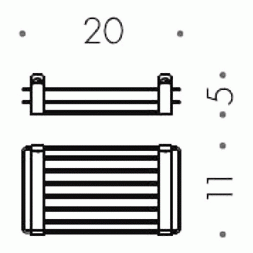Полочка корзинка COLOMBO DESIGN ANGOLARI B9631 одинарная
