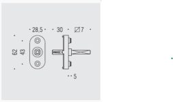 Colombo DK 40 D механизм для/окон. ручек DK 40 ( отдельно не продатся )