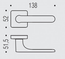 Дверная ручка Colombo Design ONE Q CC21RSB.C02 бронза