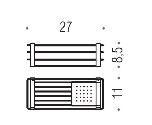 Полочка корзинка COLOMBO DESIGN ANGOLARI B9632.NM одинарная с металлической полочкой