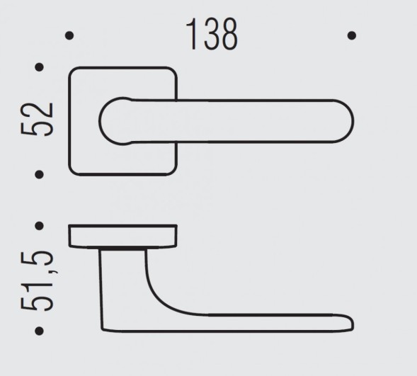 Дверная ручка Colombo Design ONE Q CC21RSB.C03 черный