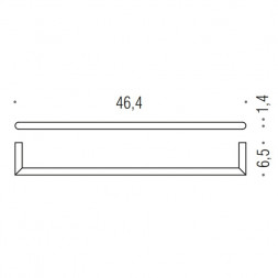 Полотенцедержатель COLOMBO DESIGN MINI B4010.HPS1 широкий цвет нержавеющая сталь