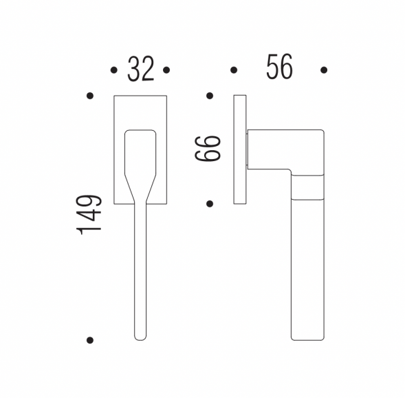 Colombo DEA FF22DK/SM.CR ручка для окна / 1 шт. хром