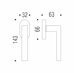 Colombo ELLE BD12DK/SM.CR ручка для окна - хром / 1 шт.