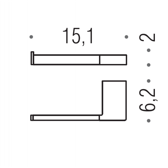 Держатель туалетной бумаги COLOMBO DESIGN MINI Q B5008SX.HPS1 без крышки левый цвет нержавеющая сталь