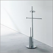 Стойка COLOMBO DESIGN PLANETS B9813 напольная с полотенцедержателем с мыльницей с держателем туалетной бумаги и с ершиком