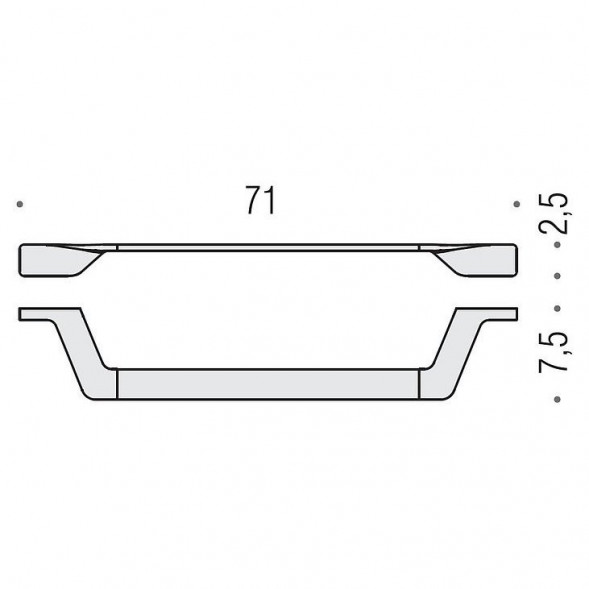 Полотенцедержатель COLOMBO DESIGN ALIZE B2511 широкий
