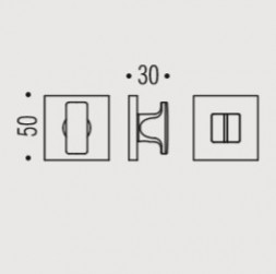 Фиксатор сантехнический Colombo Rosetta FF29 BZG графит матовый