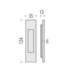 Ручка Colombo ID411 для раздвижной двери черный матовый