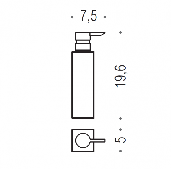 Дозатор COLOMBO DESIGN MINI Q B9344 настольный цвет хром