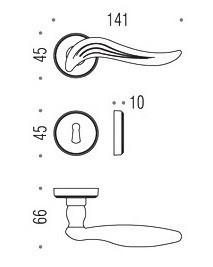 Дверная ручка Colombo PIUMA AR11R бронза