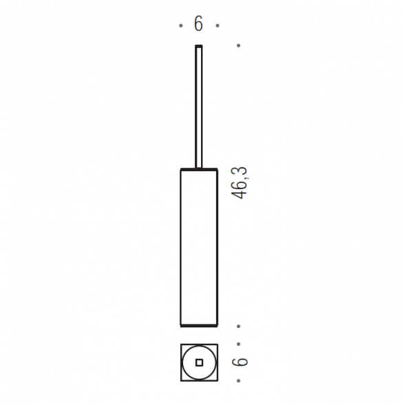 Ершик COLOMBO DESIGN MINI Q B5006.OM напольный цвет золото матовое