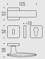 Дверная ручка Colombo BOLD PT11RSB хром матовый