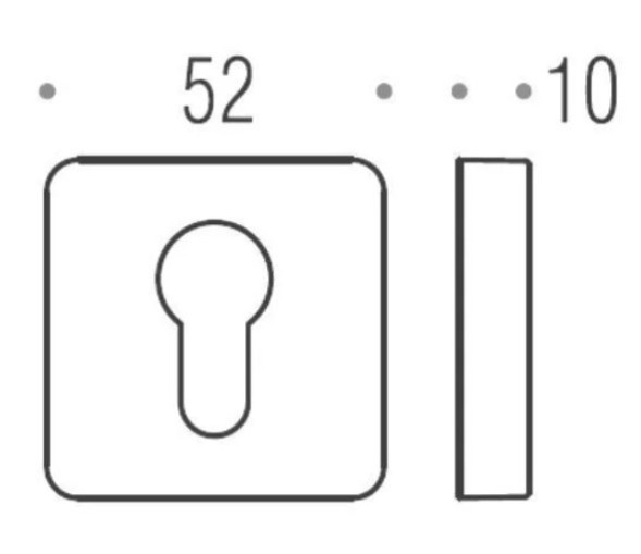 Накладка под цилиндр Colombo Rosetta PT13 хром матовый