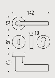 Дверная ручка Colombo GIRA JM11R хром