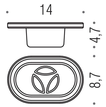Запасная мыльница Colombo Road стекло B8051