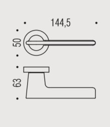 Дверная ручка Colombo Alato JP11 RSB.CM хром матовый