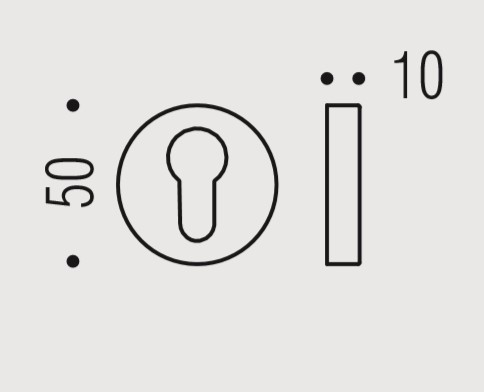 Накладка под цилиндр Colombo Rosetta CD43 GB винтаж матовый