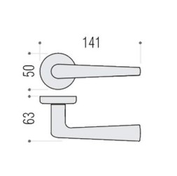 Дверная ручка Colombo ROBOTRE CD91RSB хром матовый