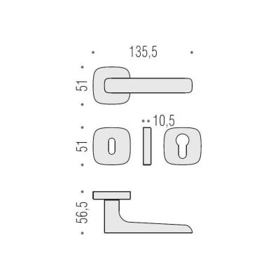 Дверная ручка Colombo SPIDER MR11R хром