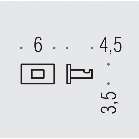 Крючок COLOMBO DESIGN LOOK LC27.NM одинарный