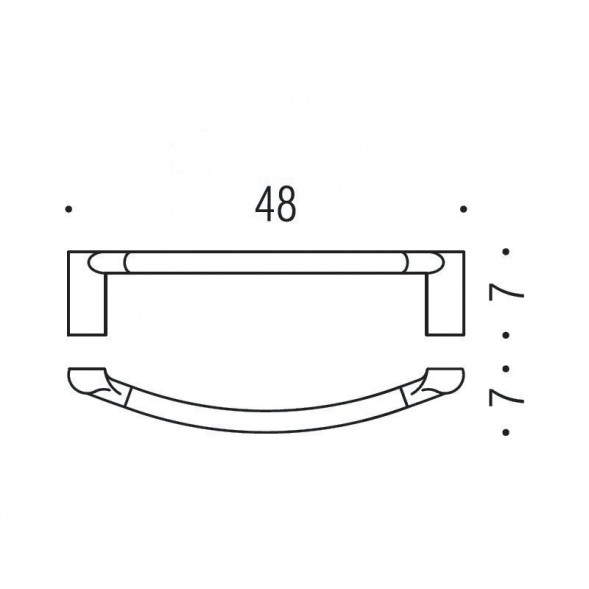 Полотенцедержатель COLOMBO DESIGN LUNA B0109 широкий 48 см