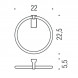 Полотенцедержатель COLOMBO DESIGN LUNA B0111 кольцо