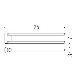 Полотенцедержатель COLOMBO DESIGN LUNA B0113 двойной поворотный
