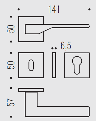 Дверная ручка Colombo DEA FF21R хром