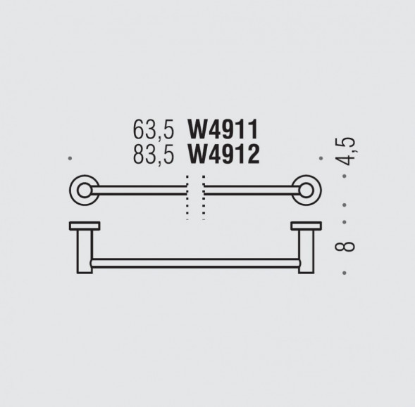 Полотенцедержатель COLOMBO DESIGN PLUS W4911 широкий