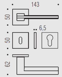 Дверная ручка Colombo ELECTRA MS11RSB хром матовый