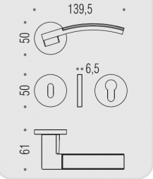 Дверная ручка Colombo TRAMA LC71R хром матовый/хром