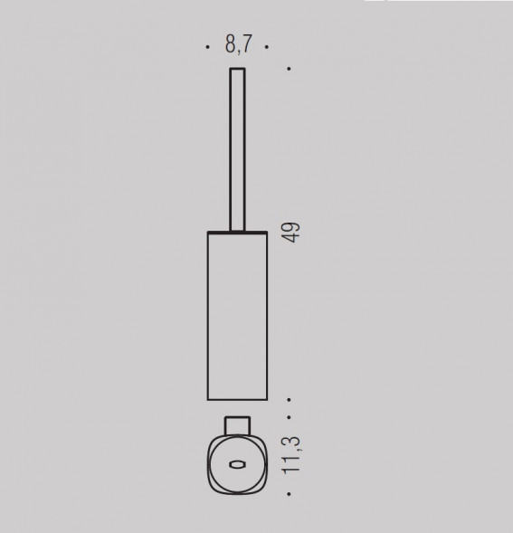 Ершик COLOMBO DESIGN TRENTA B3007.GM настенный