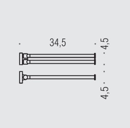 Полотенцедержатель COLOMBO DESIGN PLUS W4913.BM двойной