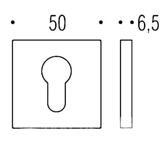 Накладка под цилиндр Colombo Rosetta FF23 черный матовый