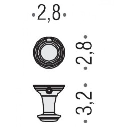 Крючок COLOMBO DESIGN HERMITAGE LC77.HPS одинарный маленький