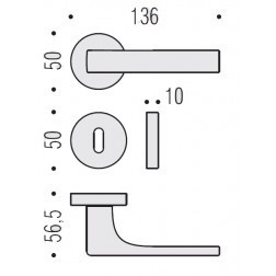Дверная ручка Colombo ROBOCINQUE ID61 R золото