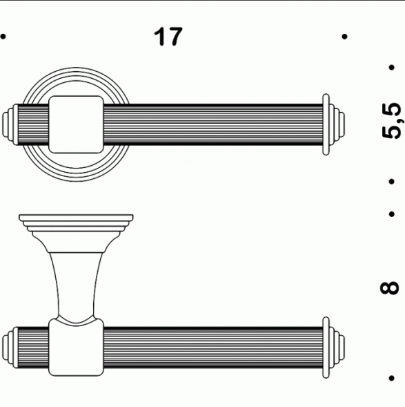  Держатель туалетной бумаги COLOMBO DESIGN HERMITAGE B3308 BR без крышки