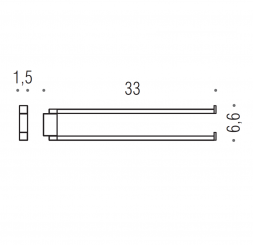 Полотенцедержатель COLOMBO DESIGN MINI Q B5012.OM двойной цвет золото матовое
