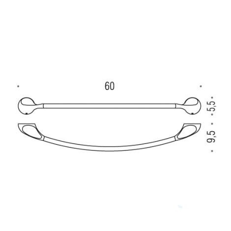 Полотенцедержатель COLOMBO DESIGN MELO B1210 широкий