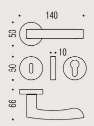 Дверная ручка Colombo VIOLA AR21R хром матовый