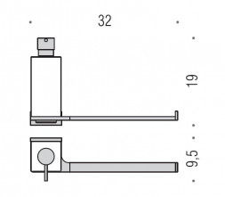 Полотенцедержатель с дозатором COLOMBO DESIGN LOOK B1674 настенный