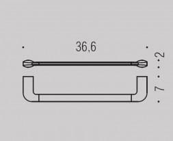 Полотенцедержатель COLOMBO DESIGN TRENTA B3009.GM широкий