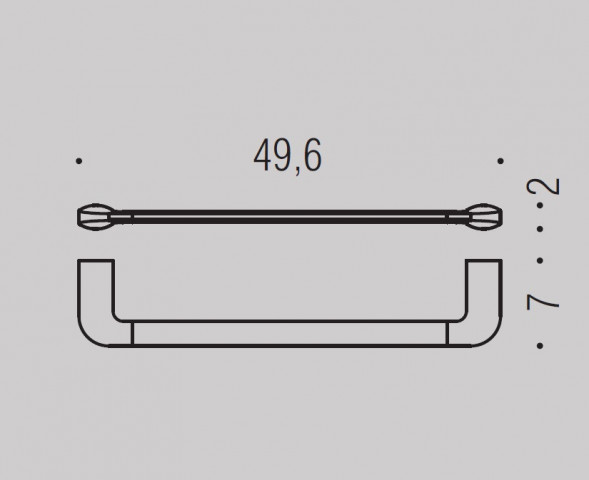 Полотенцедержатель COLOMBO DESIGN TRENTA B3010CR широкий